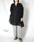 NSL26023 80s COTTON VOILE PLAIN BANDED COLLAR S/SL PINTUCK SHIRT