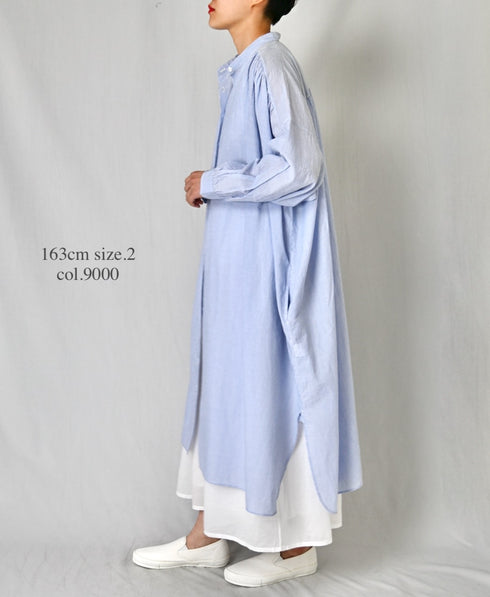 NSL26025 80s COTTON VOILE PLAIN GATHERED SKIRT