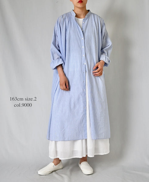 NSL26025 80s COTTON VOILE PLAIN GATHERED SKIRT