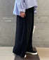 INAM2505G3D 30s GAUZE OVERDYE GATHERED EASY PANTS WITH LINING