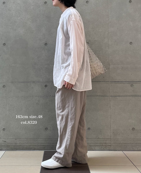INHT2613CLD COTTON LINEN PLAIN OVERDYE EASY PANTS