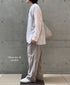 INHT2613CLD COTTON LINEN PLAIN OVERDYE EASY PANTS