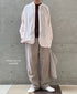 INHT2613CLD COTTON LINEN PLAIN OVERDYE EASY PANTS