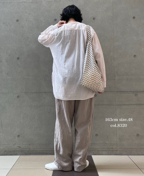 INHT2613CLD COTTON LINEN PLAIN OVERDYE EASY PANTS