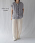 INMDS26001D 60s AUTOLOOM LINEN PLAIN OVERDYE FRENCH/SL FRILL COLLAR SHIRTS
