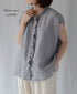 INMDS26001D 60s AUTOLOOM LINEN PLAIN OVERDYE FRENCH/SL FRILL COLLAR SHIRTS