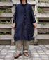 INMDS26002D 60s AUTOLOOM LINEN PLAIN OVERDYE FRILL COLLAR LONG SHIRTS