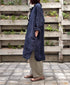 INMDS26002D 60s AUTOLOOM LINEN PLAIN OVERDYE FRILL COLLAR LONG SHIRTS