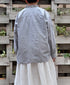 INMDS25062 HANDWOVEN YARN DYE NATURAL INDIGO CHAMBRAY FRILL COLLAR SHIRT