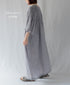 INMDS26004D 60s AUTOLOOM LINEN PLAIN OVERDYE BACK OPENING PULLOVER DRESS WITH MINI PINTUCK
