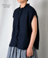 INMDS26001D 60s AUTOLOOM LINEN PLAIN OVERDYE FRENCH/SL FRILL COLLAR SHIRTS