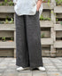 NMDS26285 80s POWER LOOM LINEN CHECK WIDE PANTS