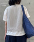 GNMDS26021 LINEN SINGLE JERSEY BOAT NECK T-SHIRTS