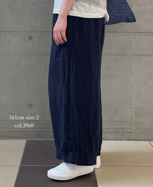 INMDS26005D 60s AUTOLOOM LINEN PLAIN OVERDYE EASY PANTS