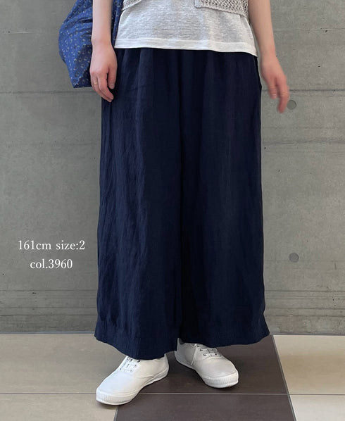 INMDS26005D 60s AUTOLOOM LINEN PLAIN OVERDYE EASY PANTS