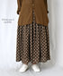 NSL26057 80s COTTON VOILE DOT PRINT PATCHWORK GATHERED SKIRT
