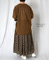 NSL26057 80s COTTON VOILE DOT PRINT PATCHWORK GATHERED SKIRT