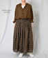 NSL26057 80s COTTON VOILE DOT PRINT PATCHWORK GATHERED SKIRT