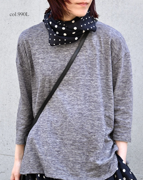 NSL26058 80s COTTON VOILE DOT PRINT TRIANGLE STOLE