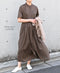 NSL26054 80s COTTON VOILE DOT PRINT BANDED COLLAR S/SL DRESS