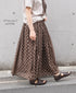 NSL26057 80s COTTON VOILE DOT PRINT PATCHWORK GATHERED SKIRT