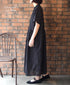 NSL26054 80s COTTON VOILE DOT PRINT BANDED COLLAR S/SL DRESS