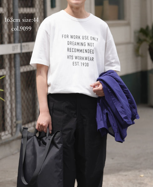 ANHT2601P01 CREW NECK T-SHIRT "WORK USE ONLY"PRINT