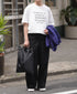 ANHT2601P01 CREW NECK T-SHIRT "WORK USE ONLY"PRINT