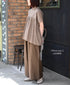 NSL26045 COTTON SILK PLAIN WIDE EASY PANTS