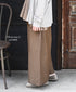 NSL26045 COTTON SILK PLAIN WIDE EASY PANTS