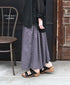 NSL26035 COTTON SLUB SMALL FLOWER PRINT GATHERED SKIRT