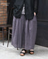 NSL26035 COTTON SLUB SMALL FLOWER PRINT GATHERED SKIRT