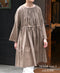 NSL26033 COTTON SLUB SMALL FLOWER PRINT 2WAY GATHERED SMOCK DRESS