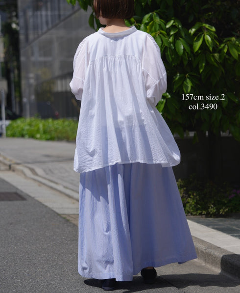 NSL26015 80s COTTON VOILE STRIPE CULOTTES