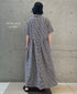 INSL26313 60s LINEN GINGHAM CHECK REGULAR COLLAR S/SL DRESS