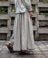 INMDS26065 HANDWOVEN COTTON STRIPE CULOTTES WITH MINI PINTUCK