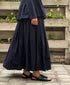 INMDS26055 HANDWOVEN COTTON HAKEME PINTUCK FLARED SKIRT