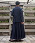 INMDS26055 HANDWOVEN COTTON HAKEME PINTUCK FLARED SKIRT