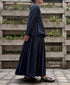 INMDS26055 HANDWOVEN COTTON HAKEME PINTUCK FLARED SKIRT