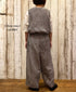 INSL26314 60s LINEN GINGHAM CHECK NO/SL OVERALLS