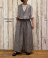 INSL26314 60s LINEN GINGHAM CHECK NO/SL OVERALLS