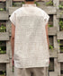 INMDS26092 POWER LOOM COTTON DOBIE CHECK FLOWER HAND SCREEN PRINT FRENCH/SL FRILL COLLAR SHIRTS