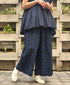 INMDS26095 POWER LOOM COTTON DOBIE CHECK FLOWER HAND SCREEN PRINT EASY PANTS