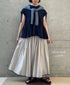 INMDS26065 HANDWOVEN COTTON STRIPE CULOTTES WITH MINI PINTUCK
