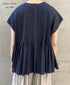 INMDS26053 HANDWOVEN COTTON HAKEME CREW NECK FRENCH/SL SHIRTS WITH PINTUCK