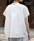 INSL26321 60s AUTO LOOM COTTON/LINEN PLAIN BANDED COLLAR FRENCH/SL PINTUCK SHIRTS