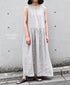 NAM1633LP LINEN PLAIN (OVERDYE) BOAT NECK NO/SL ONE-PIECE