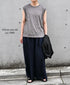 LNHT1713L LINEN PLAIN OVERDYE EASY PANTS