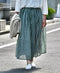 NSL26104 FANCY GINGHAM CHECK GATHERED SKIRT