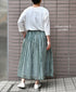 NSL26104 FANCY GINGHAM CHECK GATHERED SKIRT
